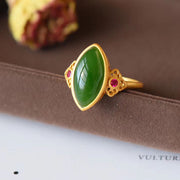 Hetian Jade Ring Silver Ancient Gold Grinding – Small Gift Ideas — 7