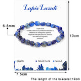 Natural Blue Gold Rough Stone Irregular Elastic – Jewelry Gift Ideas — 14