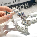 DIKAI Natural Crystal Bracelet Butterfly Tassel – Jewelry Gift Ideas — 1