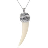 Statement Resin Horn And Diamond Pendant Necklace – Jewelry Gift Ideas — 1