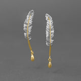 Feather S925 Sterling Silver Earrings – Holiday Gift Ideas — 2