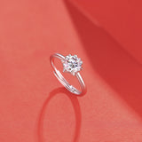 S925 Moosanshi Snowflake Star Awn Ring Creative Trend – Stylish Gifts — 2