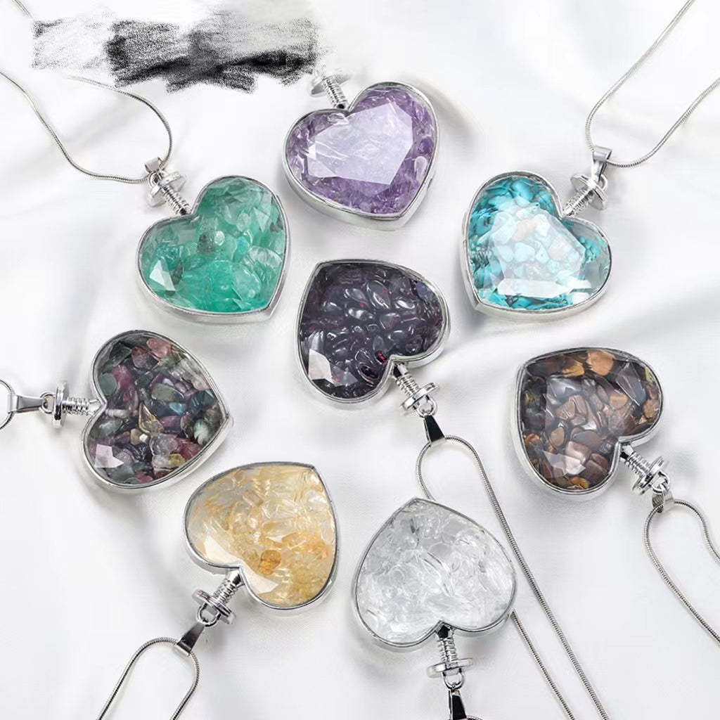 Crystal Love Phase Box Necklace Pendant Hand – Jewelry Gift Ideas — 1