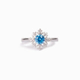Women's Sterling Silver Snowflake Ring With Diamond – Stylish Gifts — 3