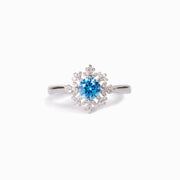 Women's Sterling Silver Snowflake Ring With Diamond – Stylish Gifts — 3