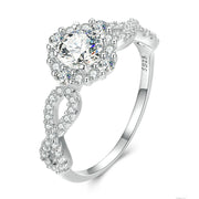 Fashion Platinum Plated Zircon Ring – Stylish Gifts — 4