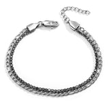 Fashion Double Row Titanium Steel Zircon Bracelet – Stylish Gifts — 9