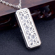 Square Essential Oil Necklace Openable Silver – Jewelry Gift Ideas — 14