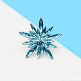 Christmas Blue Snowflake Brooch Pin – Jewelry Gift Ideas — 1