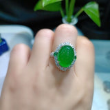 Green Agate Jade Women's Ring – Gifts for Her — 6