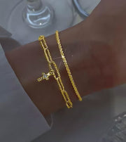 Sparkling Zircon Bracelet 2-piece Set – Jewelry Gift Ideas — 8