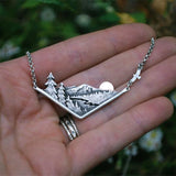Wandering River Valley Sunset Natural Necklace – Jewelry Gift Ideas — 5