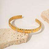 Stainless Steel Diamond Bread Pattern Bracelet – Jewelry Gift Ideas — 5
