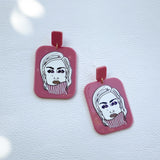 Women's Fashionable Silver Pin Plate Printed Pattern – Gifts for Her — 14