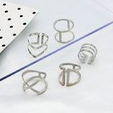 Fashion Personality Cross V Shape Geometric 5 Piece – Stylish Gifts — 3