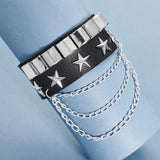Rivet Star Pentagram Wrap Silver Multi-layered – Jewelry Gift Ideas — 2