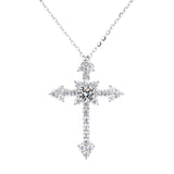 Mo Sang Stone Diamond Cross Pendant Necklace – Jewelry Gift Ideas — 2