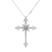 Mo Sang Stone Diamond Cross Pendant Necklace – Jewelry Gift Ideas — 2