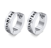 Vintage Norse Viking Runes Hoop Earrings For Men – Gifts for Him — 6