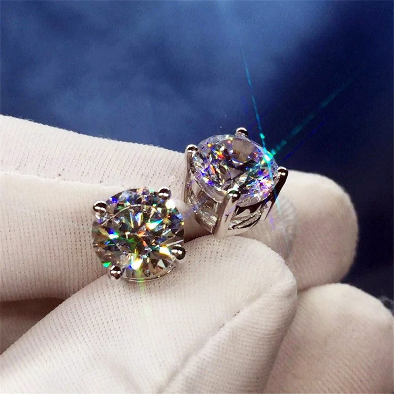 Metal Woven Fine Zircon-embedded Earrings – Stylish Gifts — 1