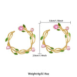 Sweet Garland Stud Earrings Women's Simple High-grade – Gifts for Her — 2