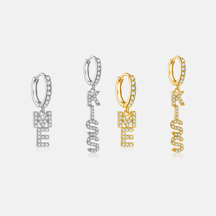 S925 Sterling Silver English Letters Ear Ring – Useful Gifts — 1