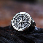 Retro Navy Knight Titanium Steel Men's Ring – Gifts for Him — 6