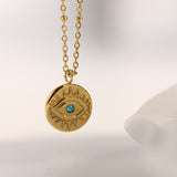 Women's Fashion Devil's Eye Gold Coin Pendant – Jewelry Gift Ideas — 3