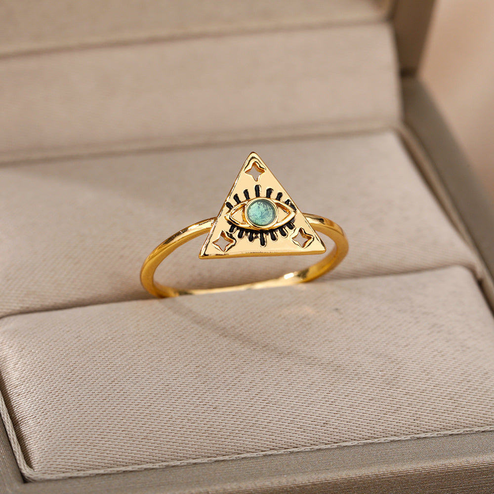 Zircon Triangle Ring Niche Design – Practical Gifts — 1