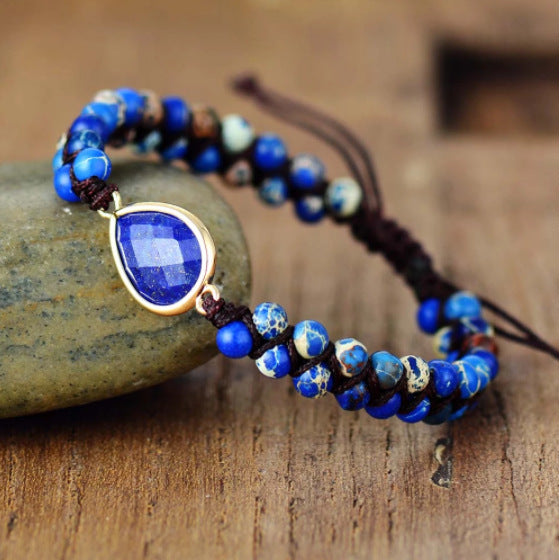 Friendship Couple Lapis Hand Woven Bracelet – Jewelry Gift Ideas — 1