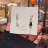 Silver Needle Long Fringed Zircon Earrings – Thoughtful Gifts — 15