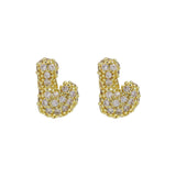 18K Brass Balloon Bubble Zircon Small Size Stud – Birthday Gifts — 4