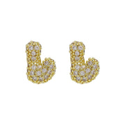 18K Brass Balloon Bubble Zircon Small Size Stud – Birthday Gifts — 4
