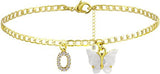 Butterfly Letter Feet Chain Fashion Inlaid Diamond – Stylish Gifts — 12