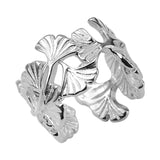 Sterling Silver Ginkgo Bright Wide Surface – Thoughtful Gifts — 5
