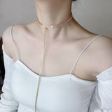 Fashion New Metal Long Tassel Zircon Choker – Jewelry Gift Ideas — 1