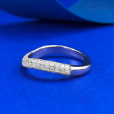 Inlaid Half Diamond Line Stackable Ring – Everyday Gifts — 6