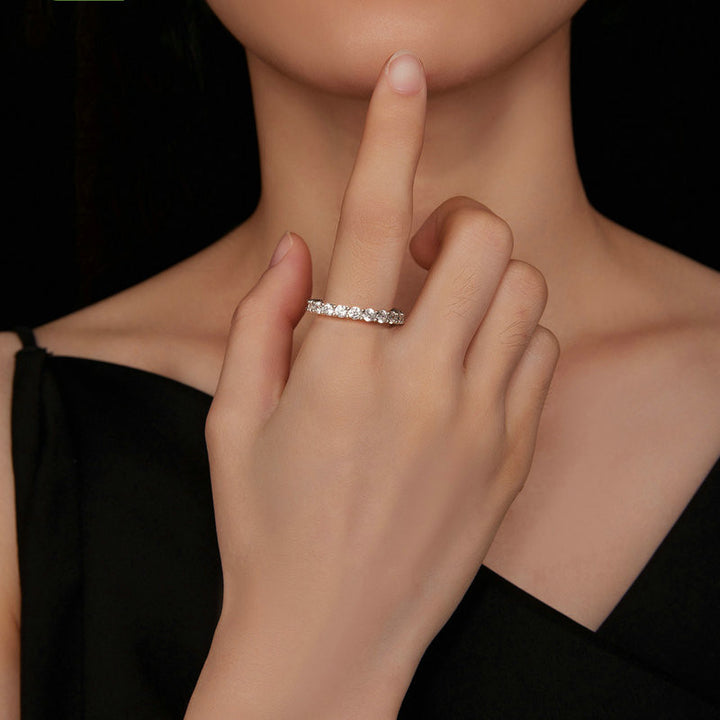 Paired Diamond Shining Mosonite Ring – Surprise Gifts — 1