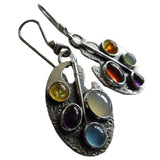 Women's Vintage Multicolor Gemstone Alloy Earrings – Gifts for Her — 5