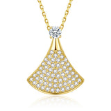Scalloped Diamond Dress Necklace Sterling Silver – Jewelry Gift Ideas — 4