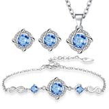 Pendant Necklace Ear Stud Bracelet Suit Women's – Jewelry Gift Ideas — 20