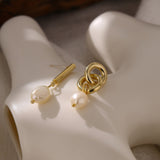 Fashion Irregular Natural Freshwater Pearl Earrings – Stylish Gifts — 8
