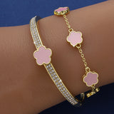 Lucky Five Petal Flower Bracelet Women's – Jewelry Gift Ideas — 10