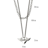 Love Wing Pendant Double Pin Necklace – Jewelry Gift Ideas — 5