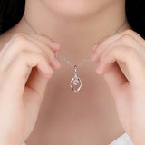 Zircon Twist Fashion Necklace Pendant – Jewelry Gift Ideas — 1