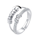 Women's Double Bow Spinning Ring – Gifts for Her — 3