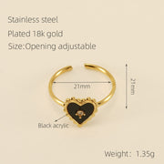 Heart-shaped Stainless Steel Ring Female Niche – Gifts for Her — 8