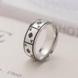 Lucky Of Spades Titanium Steel Ring Magic Playing – Unique Gift Ideas — 4
