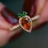 Carrot Ring Female Cute Opening Micro-inlaid – Jewelry Gift Ideas — 1