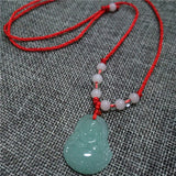 Glass Buddha Guanyin Red Rope Pendant Necklace – Jewelry Gift Ideas — 3